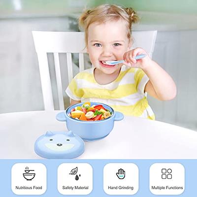  UpwardBaby Suction Baby Bowl and Led Weaning Spoon Set : The  Perfect First Stage Feeding Set for Babies and Toddlers : Baby