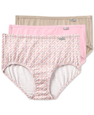 Jockey Elance Supersoft 3 Pack Cotton Brief Underwear 2073 - PRETTY  PINWHEEL/EGYPTIAN SCROLL/FROSTY P - Yahoo Shopping