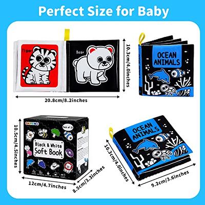SAMMAS 3 Pcs Black and White High Contrast Baby Toys 0-6 Months for  Newborn, Babies Sensory Soft Book for Early Education, Infant Tummy Time  Cloth Book Toys, Montessori Toys for Babies - Yahoo Shopping