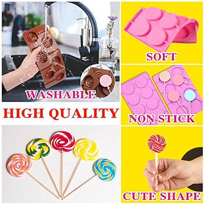 Silicone Lollipop Molds Candy Molds Silicone Sucker Molds Hard Candy Mold &  2x8 Rounds Nonstick Lollipop Mold With 20 Sticks for Candies,Bread,Jellies, Chocolate,Etc - Yahoo Shopping