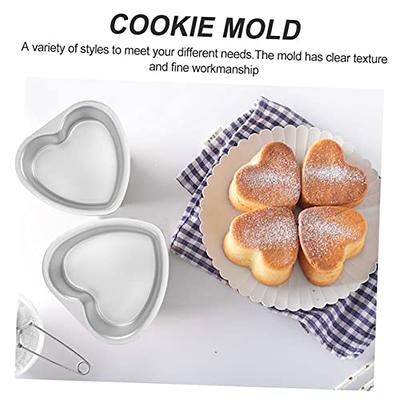 4-pack 5 6 8 10 Heart Cake Pan Bottom Removable Aluminum Heart Cake Pan  Set