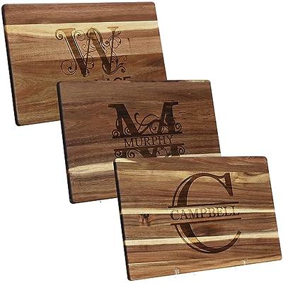 Personalized Kitchen Monogram cutting board Custom engraved - Inspire Uplift