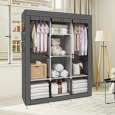 Mainstays Closet Organizer, 2-Tower 9-Shelves, Easy to Assemble, Black