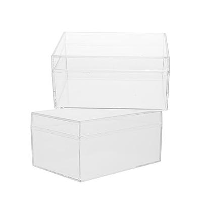 Citylife 1.3 QT 10 Pack Small Storage Bins Plastic Storage Container  Stackable Box with Lids for Organizing, Clear White