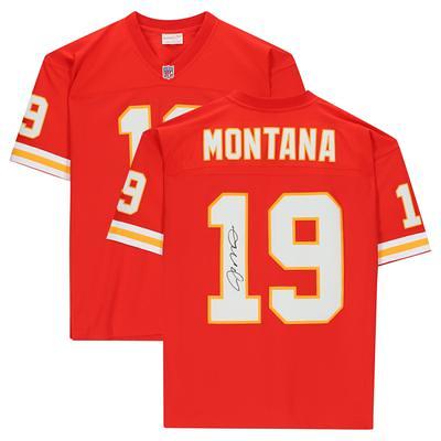 Framed Joe Montana San Francisco 49ers Autographed Mitchell & Ness 1990  Throwback Scarlett Replica Jersey with 