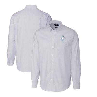 Men's Cutter & Buck Light Blue Jacksonville Jaguars Big Tall Stretch Oxford Long Sleeve Button-Down Shirt