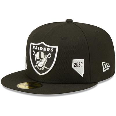 New Era Men's Las Vegas Raiders 2023 Sideline Pinwheel 59Fifty Fitted Hat