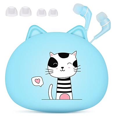 QearFun Cat Earbuds for Kids, Kawakii Wired Earbud & in-Ear Headphones Gift  for School Girls and Boys with Microphone and Lovely Earphones Storage Case(Blue)  - Yahoo Shopping