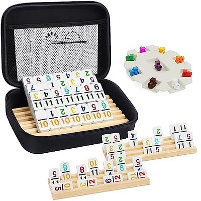 Smilejoy Dominoes Set for Adults, Domino Set for Classic Board Games,Double  6 Domino Game Set 28 Pieces with Wood Case (2-4 Players)