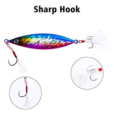 Goture 3pcs Jig Fishing Lures Vertical Saltwater Jigs Deep Sea