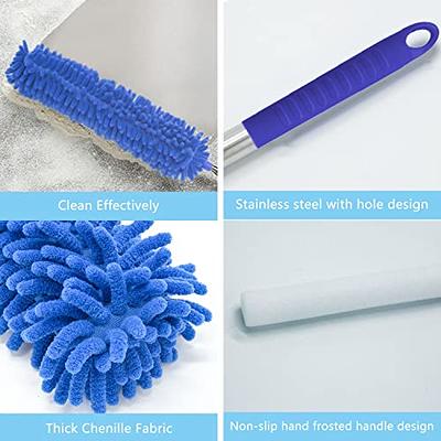  Dusters for Cleaning, Telescopic Extend Microfiber Duster  Dusting Brush for Desk Ceiling Fan, Cobwebs, Furniture, Cars Grey One Size  : Health & Household