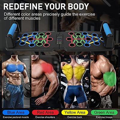 LALAHIGH Home Workout Equipment for Women, Multifunction Push Up Board,  Portable Home Gym System with Resistance