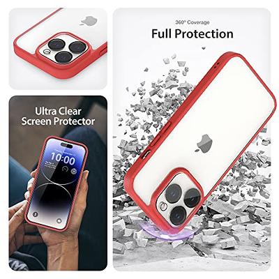 XClear for iPhone 14 Pro Max Phone Case Screen Protector [Premium Bundle]  [Military Grade Drop Tested] [Not Yellowing Bumper] - Clear/Red Case + 3  Pack Tempered Glass (2022/6.7inch) - Yahoo Shopping