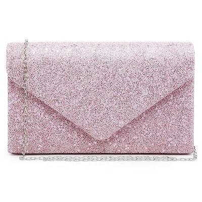 Womens Sparkling Rhinestone Clutch Evening Purse for Prom Party Wedding Dasein Silver