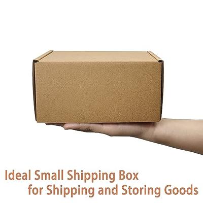 10 Pack Small Shipping Boxes 6x4x3'' Corrugated Small Cardboard Boxes for  Shipping, Recyclable Packaging Boxes for Small Business, Mailer, Gift