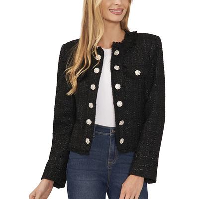 Metallic Fringe Tweed Jacket