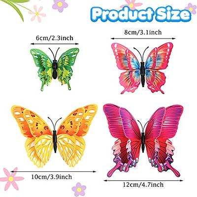  RENUIS 24pcs Butterfly Wall Decor,3D Butterfly Decals for Wall  Sticker,Magnetic Butterflies Decor,Stickers for Kids Bedroom Party Wedding  Crafts Decoration,Removable Mural Stickers Bedroom Decor : Baby