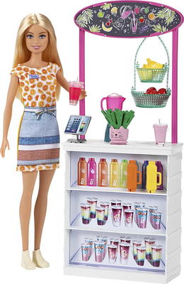 Barbie Fashion Doll & Smoothie Bar Playset with Fruit & Blender Accessories,  Blonde Hair - Yahoo Shopping