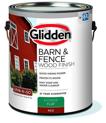 Valspar Barn and Fence Flat Red Latex Exterior Paint (1-Gallon) in the  Exterior Paint department at