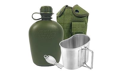 1 Quart Plastic Canteen Military Canteen Portable Military Water