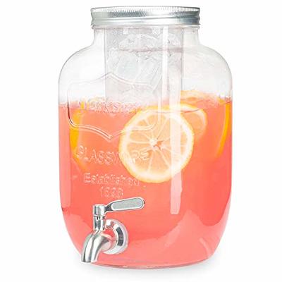 Crutello 2 Pack Glass Beverage Dispenser with Stainless Steel Spigots, 2  Gallon Drink Dispenser Metal Black Stand, Lemonade, Tea, Water, Mason Jar  Style - A Family-Owned American Brand - Yahoo Shopping