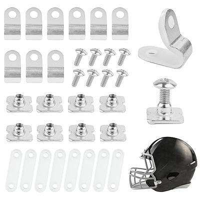 Helmet Repair Kit, 73pcs Sports Helmets Buckle Football Hockey Helmet  Hardware Kit Including Stainless Steel R Shape Football Visor Clips, Rubber