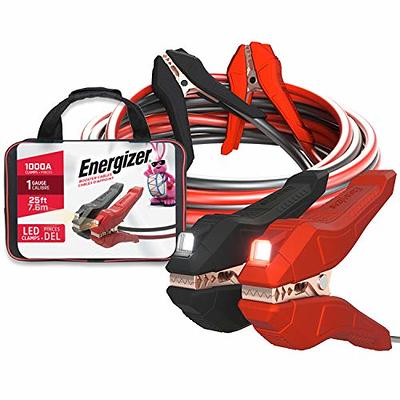 Energizer Jumper Cables for Car Battery with Built-in LED Lights, Heavy  Duty Automotive Booster Cables for Jump Starting Dead or Weak Batteries -  Carrying Bag Included (25-Feet (1-Gauge) - Yahoo Shopping