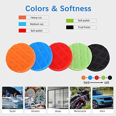 Polishing Pad, Car Polishing Pads Kit 150mm Buffing Pads Premium Hook &  Loop Sponge Washing Car