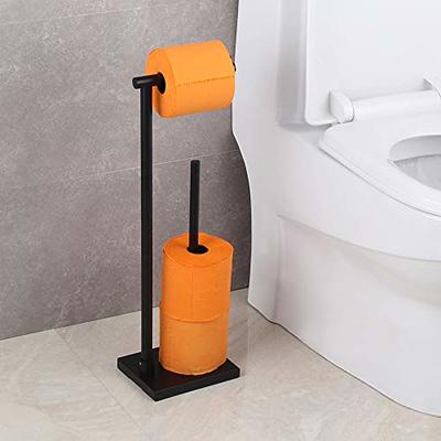 Bathroom Toilet Paper Holder Stand Modern Tissue Roll Holder SUS304  Stainless Steel Rustproof Freestanding Pedestal Matte