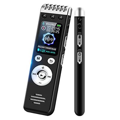  64GB Digital Voice Recorder, COCONISE Audio Recorder with  3072Kbps HD Recording, Voice Activated Recorder for Lecture with MP3  Player, A-B Loop Playback, Password, Accelerate Function : Electronics