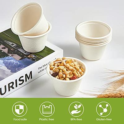EDI Clear Plastic Disposable Portion Cups/Souffle Cup with Lids (4 oz, 100)  