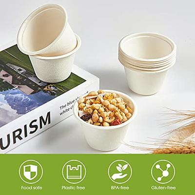 Compostable Portion Cups with Lids, Disposable Souffle Take Out