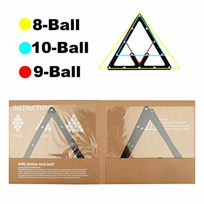 CM Pack of 6 Sheets Magic Ball Rack Pro Triangle Billiards Ball