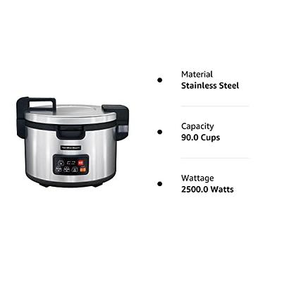 Hamilton Beach Rice Cooker & Food Steamer, 8 Cups Cooked (4 Uncooked)  Capacity, With Rinser/Steam Basket, White, 37508 