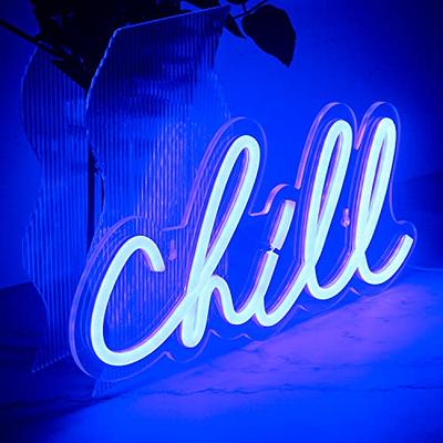 Blue Neon Sign Aesthetic