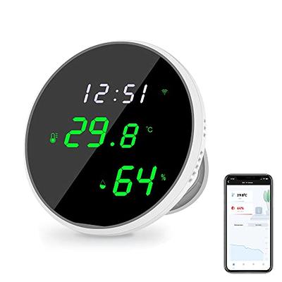 WiFi Thermometer Hygrometer: Digital Indoor Temperature Humidity Sensor  with LED Backlit Display, App Notification Alert, Free Data Storage Export,  Smart Temperature Monitor Compatible with Alexa - Yahoo Shopping