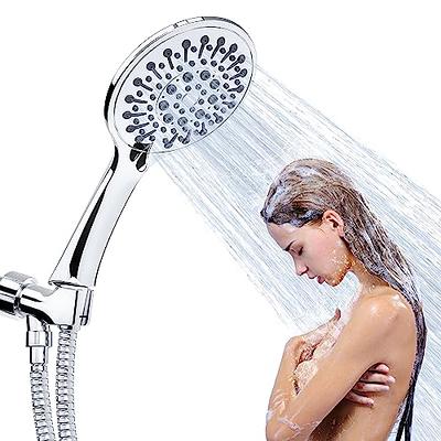 High Pressure 6-settings Shower Head With Handheld - 5'' Powerful  Detachable Shower Head Set For Low Water Pressure - 59'' Stainless Steel  Hose - Tool