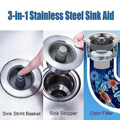 1pc Kitchen Sink Filter Stainless Steel Sink Strainer Stopper Anti-Clogging  Residue Catcher