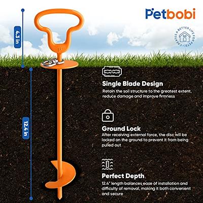 Petbobi Dog Tie Out Stake, 16” Heavy Duty Dog Anchor for Yard