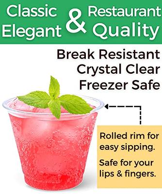 PAMI 5oz Clear Plastic Cups [Pack of 100] - Disposable Drinking Glasses  Bulk - BPA-Free Party Cups For Iced Tea, Smoothies, Jello, Punch, Cocktails  & Cold Drinks- Throw-Away Mouthwash, Bathroom Cups 