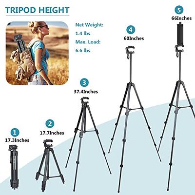 Lusweimi 60-Inch Tripod for ipad iPhone, Camera Tripod for Phone with 2 in  1 Tripod Mount Holder for Cell Phone/Tablet/Webcam/Gopro, Tripod with Carry  Bag and Wireless Remote for Photography/Video - Yahoo Shopping