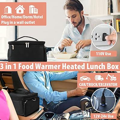 Portable Oven 3 in 1 Food Warmer Heated Lunch box, 12V 24V 110V Electric  Heated Lunch Box for Cooking and Reheating Food in Work, Car, Truck,  Camping - Yahoo Shopping