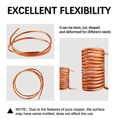 3 Meters Copper Pipes OD 6mm x ID 5mm Copper Refrigeration Tubing