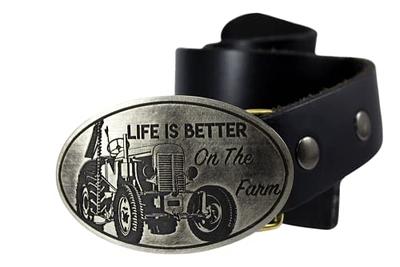 Handmade Full Grain Leather SNAP ON Belt - easily change your belt buckle
