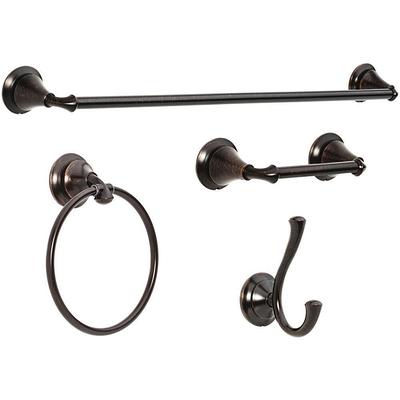 Project Source 4-Piece Seton Decorative Bathroom Hardware Set - Brushed Nickel - Each