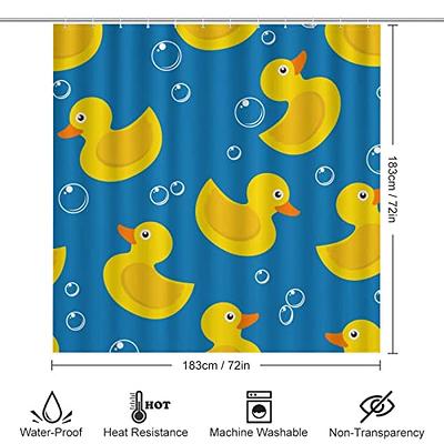 KXO 4PCS Yellow Rubber Duck on Blue Background Waterproof Shower Curtain  Set with Non-Slip Rugs Toilet Lid Cover and Bath Mat Polyester Bathroom  Curtain with Hooks 72x72 - Yahoo Shopping