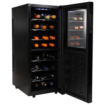 Schmecke 55-Bottle Dual Zone Freestanding Wine Cooler ,Black