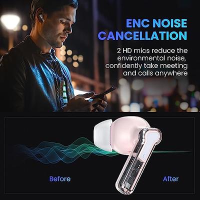 Wireless Earphones with Charging Case, Ear Buds Wireless Bluetooth Earbuds,  5.3 Wireless Earphones Cool Gaming Earbuds Noise Cancelling