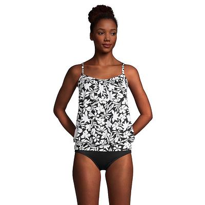 Women's Lands' End DD-Cup Bust-Minimizer Blouson Tankini Top, Size