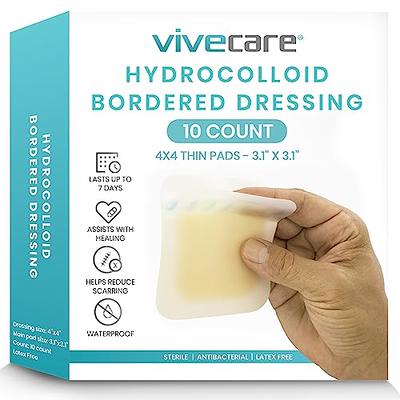 JJ CARE [Pack of 10] Thin Hydrocolloid Dressing Without Border 2x2